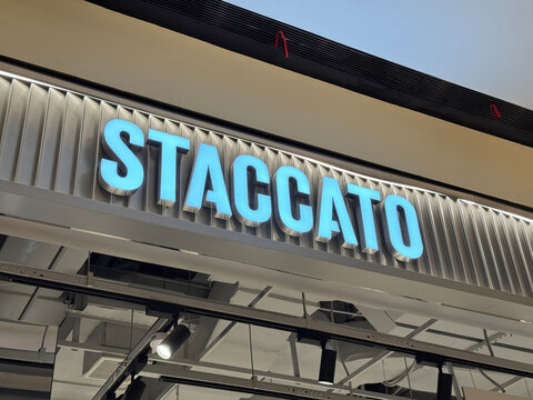 Shanghai,China-Feb.15th 2025: STACCATO shoe store brand logo