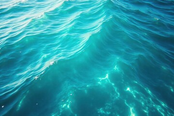 vibrant turquoise ocean wave pattern background, watercolor effects, underwater scene