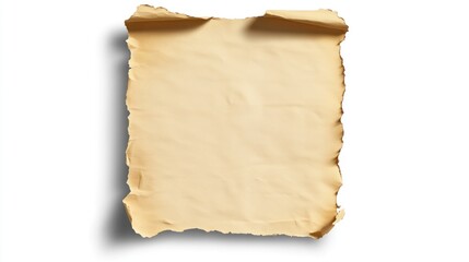 Obraz premium Old paper scroll isolated on white background, design element