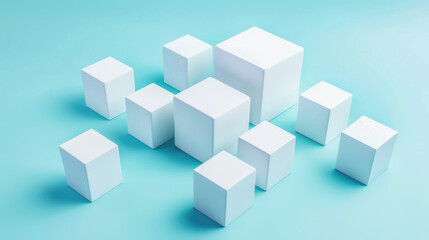 Obraz premium random shifted cube background