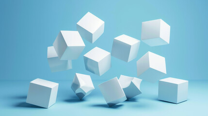 Obraz premium random shifted cube background
