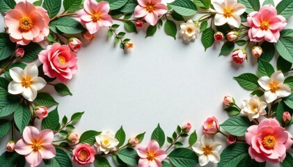 Fototapeta premium Vintage-inspired artificial flower wall with pastel colors and greenery, pastel, decor, wall