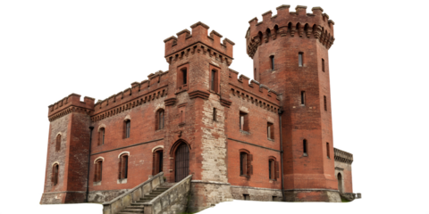 Old castle isolated.