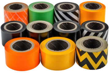 Create colorful designs with vibrant washi tape rolls transparent background