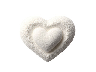 Fototapeta premium Heart-shaped bath bomb transparent background spa environment close-up view relaxation concept