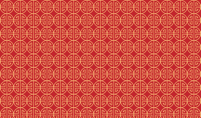 Chinese Oriental Red and Yellow Pattern for Background