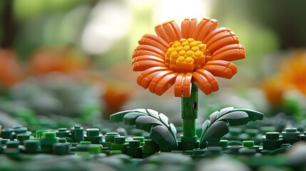 Minimalist Flower Set Displayed in a Simple and Modern Studio Scene with Bright and Spacious Background Ideal for Adding Copy or Other Visual Elements