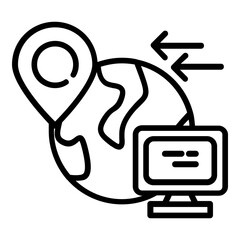 wordwide shipping icon