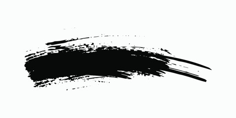Brush lines, isolated in white background.  black ink brush strokes frame. modern ilustration EPS10