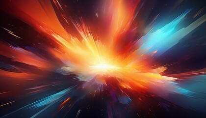 Abstract blurry explosion background. Generated image