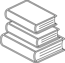 Stack of Three Books Reading, Learning, Knowledge, Education, Literature