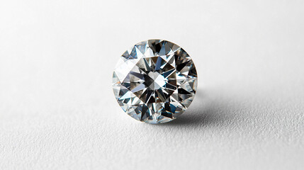 Elegant small cut diamond on white background