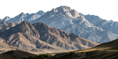Mountains on the horizon. Mountains isolated on transparent background. 