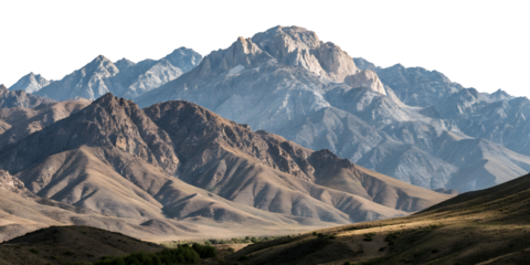 Mountains on the horizon. Mountains isolated on transparent background. 