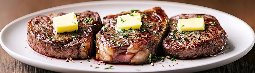 Keto-friendly steak with butter and herbs, high-protein low-carb meal