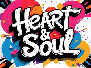 Fototapeta premium Heart And Soul Colorful Abstract Art Design