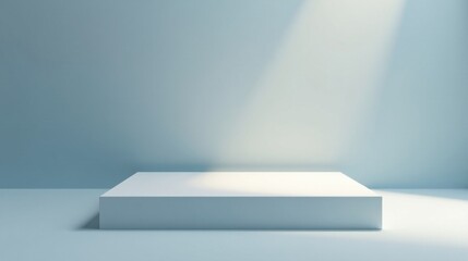 Elevated Platform in Soft Light, Ideal for Product Presentation or Minimalist Design