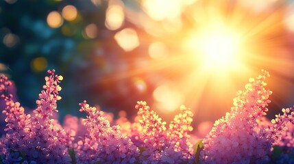 sunset in the garden