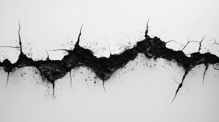 Broken Concrete Wall Surface Abstract Damage Grunge Style