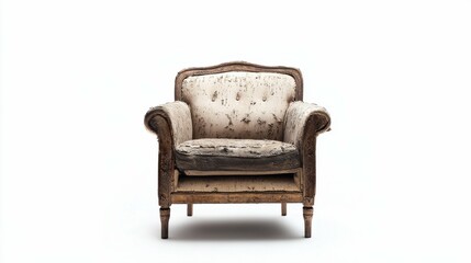 Worn Vintage Armchair Old Furniture Aged Interior Design