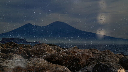 Vesuvio sotto la pioggia