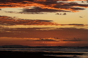 sunset on the beach