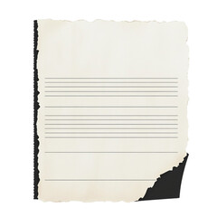 Torn paper page ready for writing nostalgic feeling