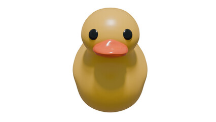 Rubber duck on transparent background