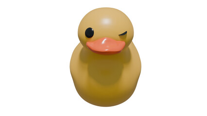 Rubber duck on transparent background
