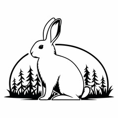 Easter Bunny Shape SVG,Rabbit SVG,Bunny Shape Svg,Outline Bunny Svg,Bunny Silhouette,Easter Bunny