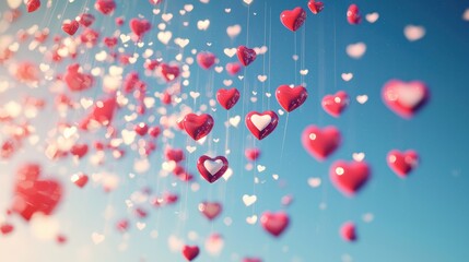 Dynamic floating social media icons on a skyblue background