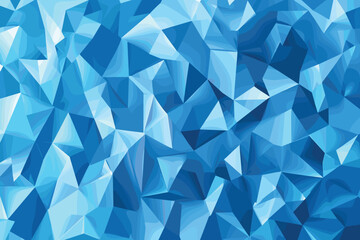 Fototapeta premium Blue triangles background. Abstract polygonal illustration, isolated on white background, Flat style vector illustration
