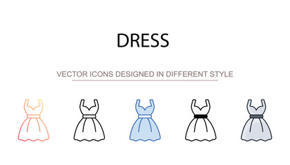 Dress icon design with white background stock illustration