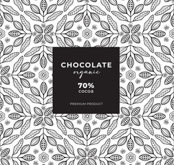 Cocoa bean illustration. Vintage style design template. chocolate cocoa beans. Vector illustration