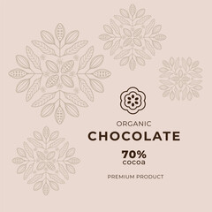 Cocoa bean illustration. Vintage style design template. chocolate cocoa beans. Vector illustration