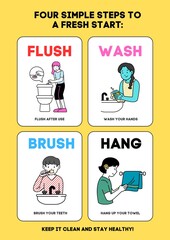 Person Washing Face in Morning Routine for Fresh Start