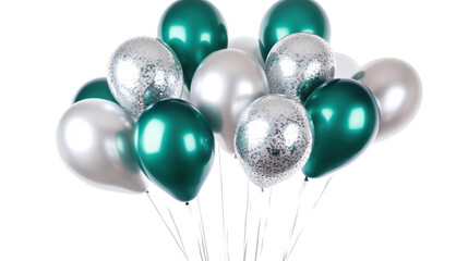 colorful balloons isolated on white background