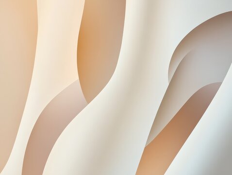 Soft curves and gentle hues create a serene abstract composition in warm tones