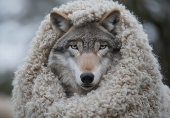 Obraz premium Wolf in sheep's clothing