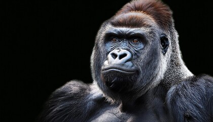 Obraz premium gorilla on the black 