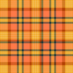 orange plaid fabric texture