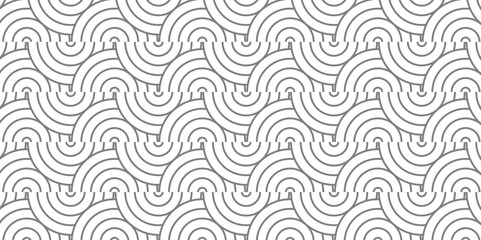 Obraz premium Overlapping Pattern with Transform Effect. Abstract Pattern wave lines gray spiral fabric vector white background. seamless fabric geomatics overlapping create retro line backdrop pattern. 