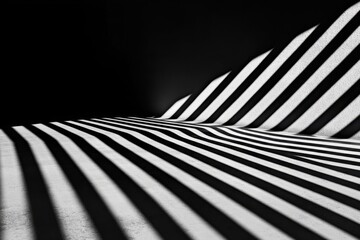 Naklejka premium Shadows light pattern creating abstract geometric design