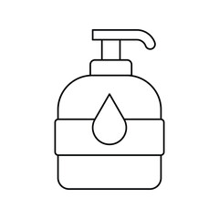 lotion lineal icon with white background vector stock illustration