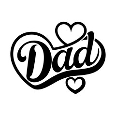 Typography design of Dad