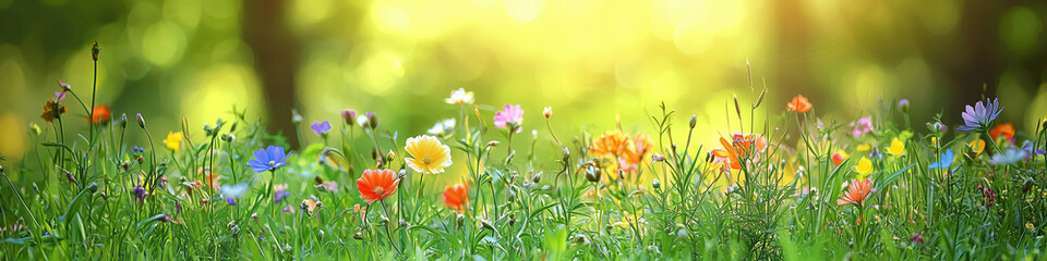 Fototapeta premium Spring time meadow in all colors