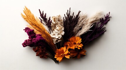 Autumnal Floral Arrangement Composition