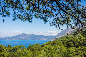 Mediterranean seaside near Oludeniz in Fethiye, Turkey