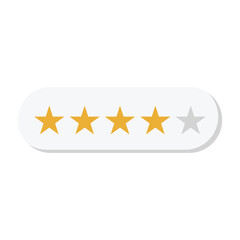 rating four stars for service ratings vector design template