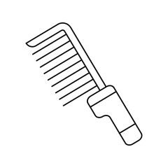comb lineal icon with white background vector stock illustration